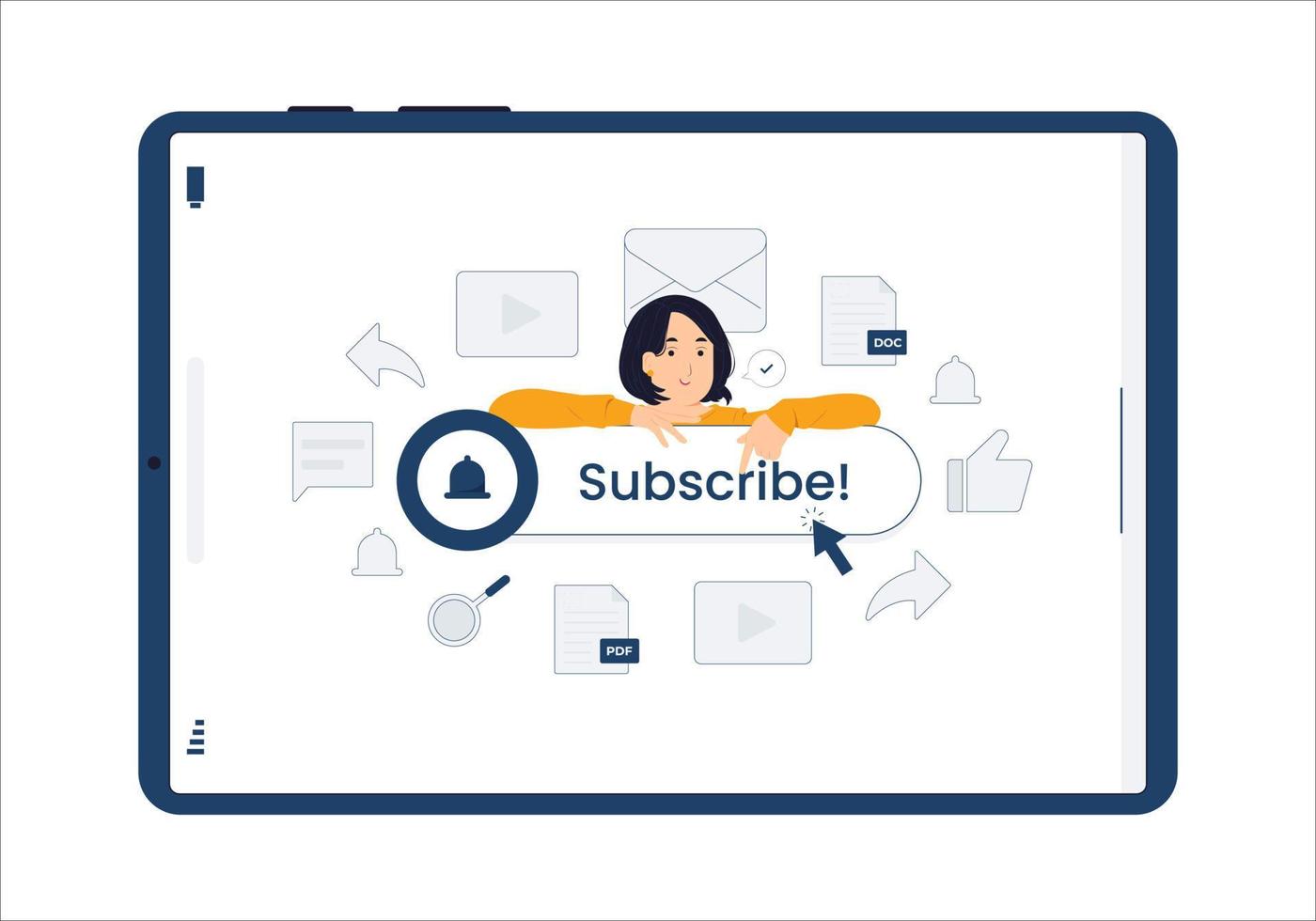 Subscribe to newsletter concept illustration vector