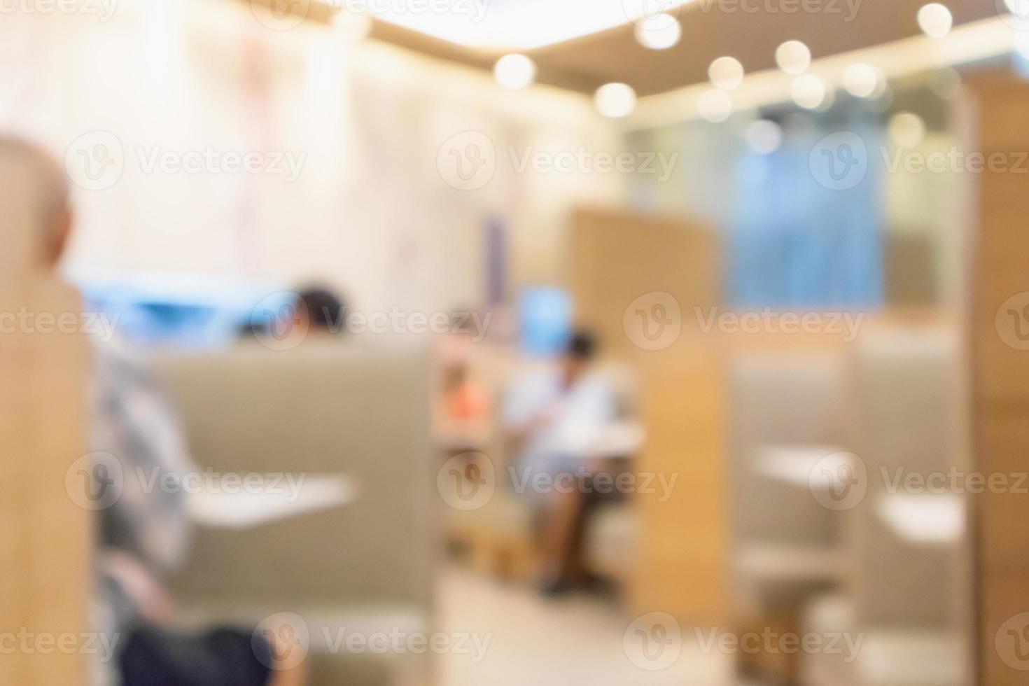 abstract blurred cafe restaurant with bokeh lights defocused background photo