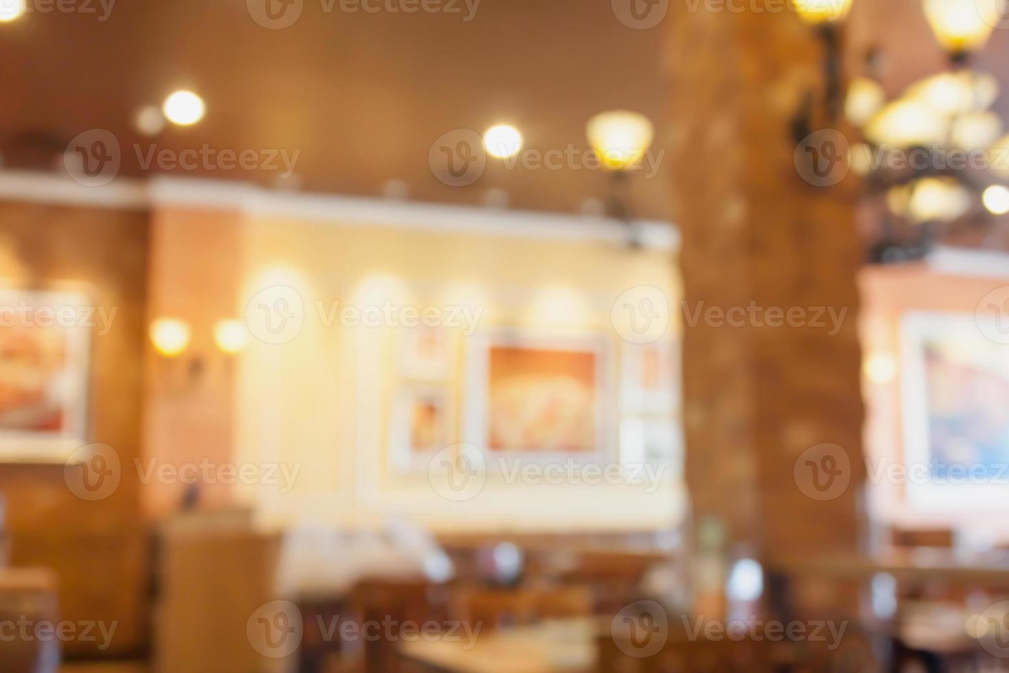 restaurant blur with bokeh background photo