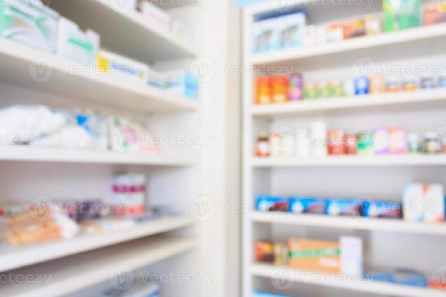 blur shelves in the pharmacy photo