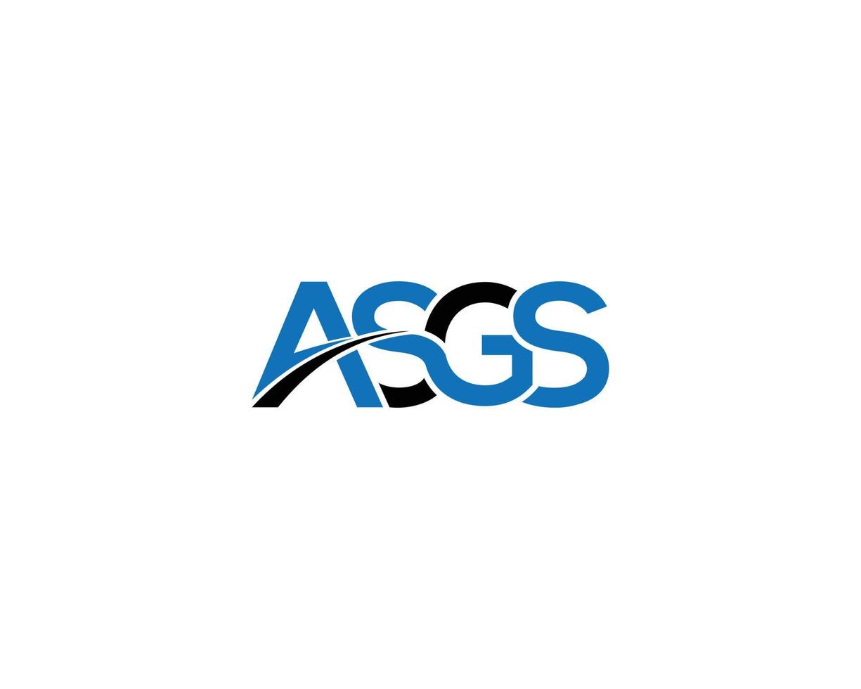 Abstract ASGS Creative Alphabet Letters Logo Design icon Vector Illustration.