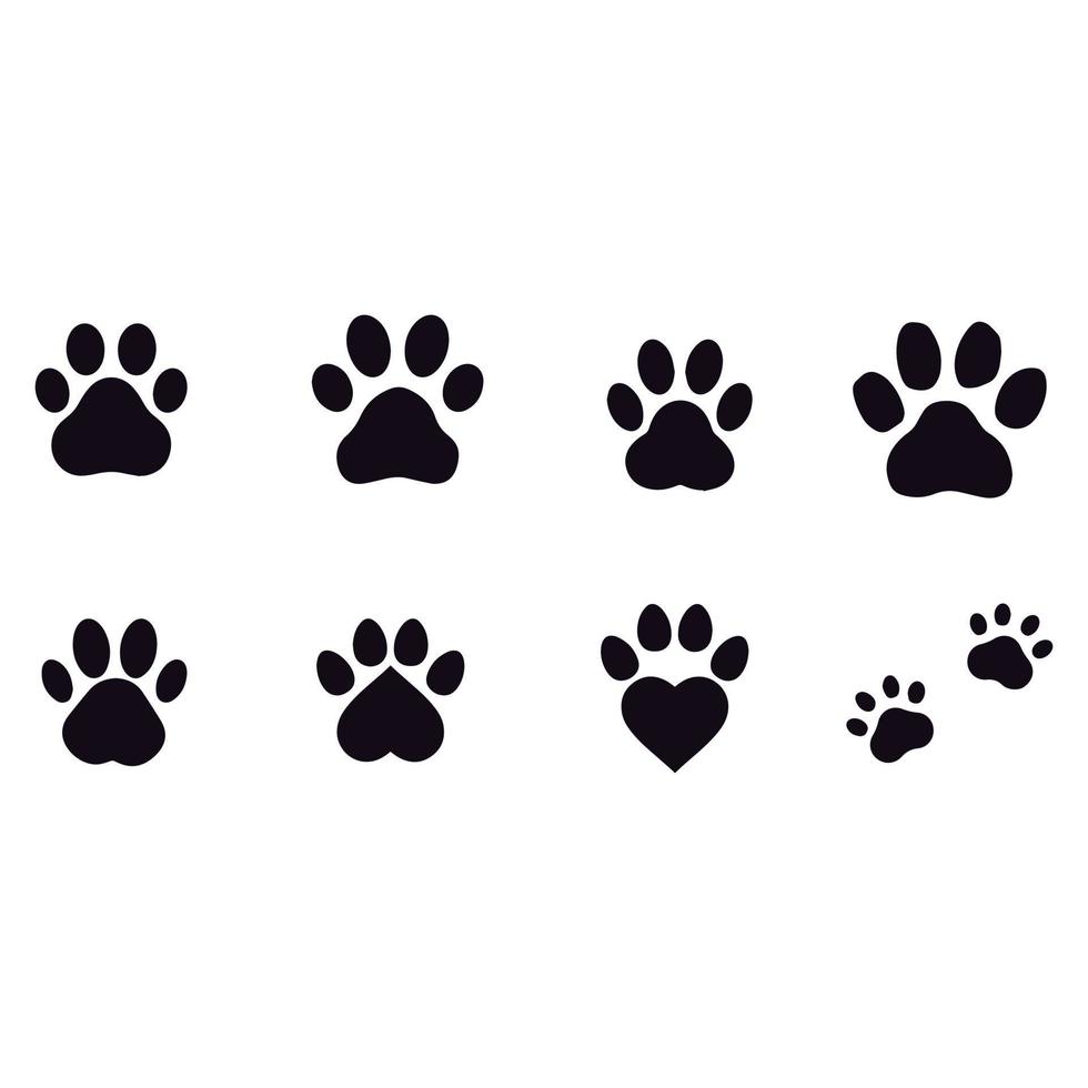 paws prints icons vector design