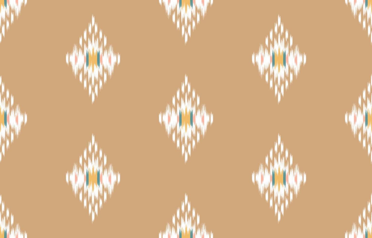 patrón étnico ikat sin fisuras. Fondo de vector de bordado tradicional indio africano tribal. azteca tela alfombra batik ornamento cheurón textil decoración papel pintado