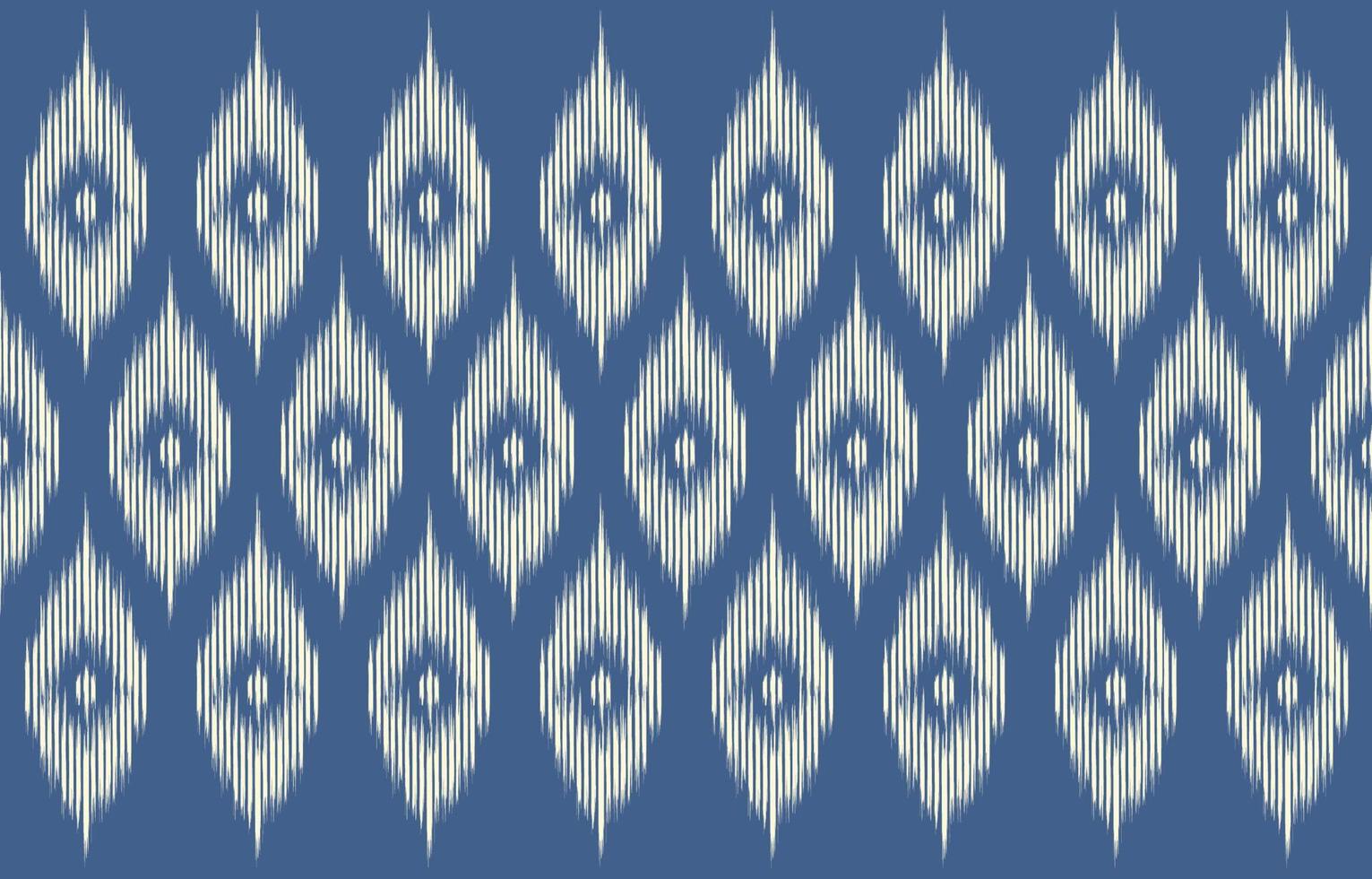 patrón étnico ikat sin fisuras. Fondo de vector de bordado tradicional indio africano tribal. azteca tela alfombra batik ornamento cheurón textil decoración papel pintado