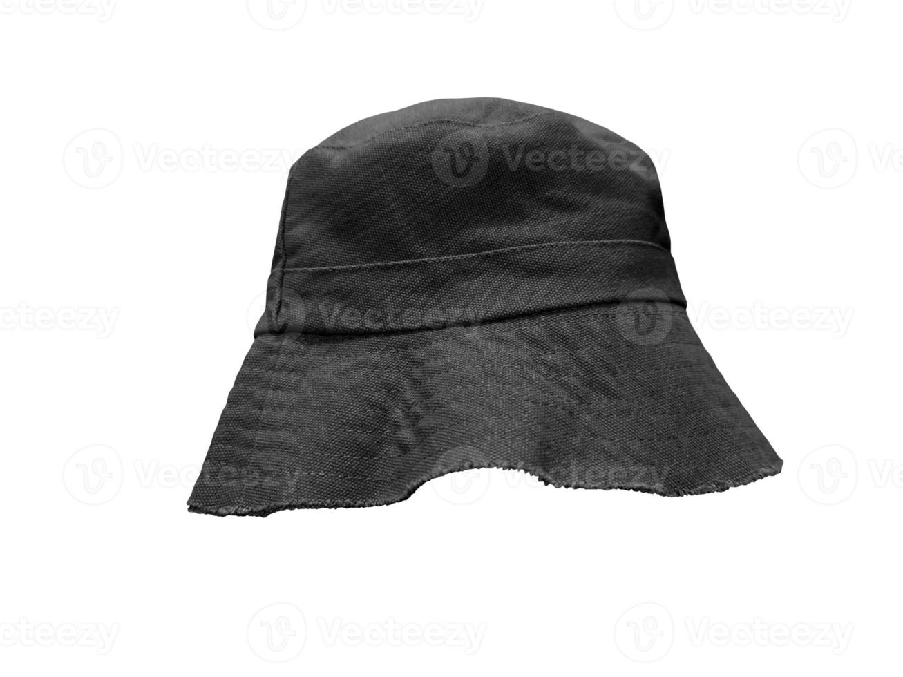 black bucket hat on a white background photo