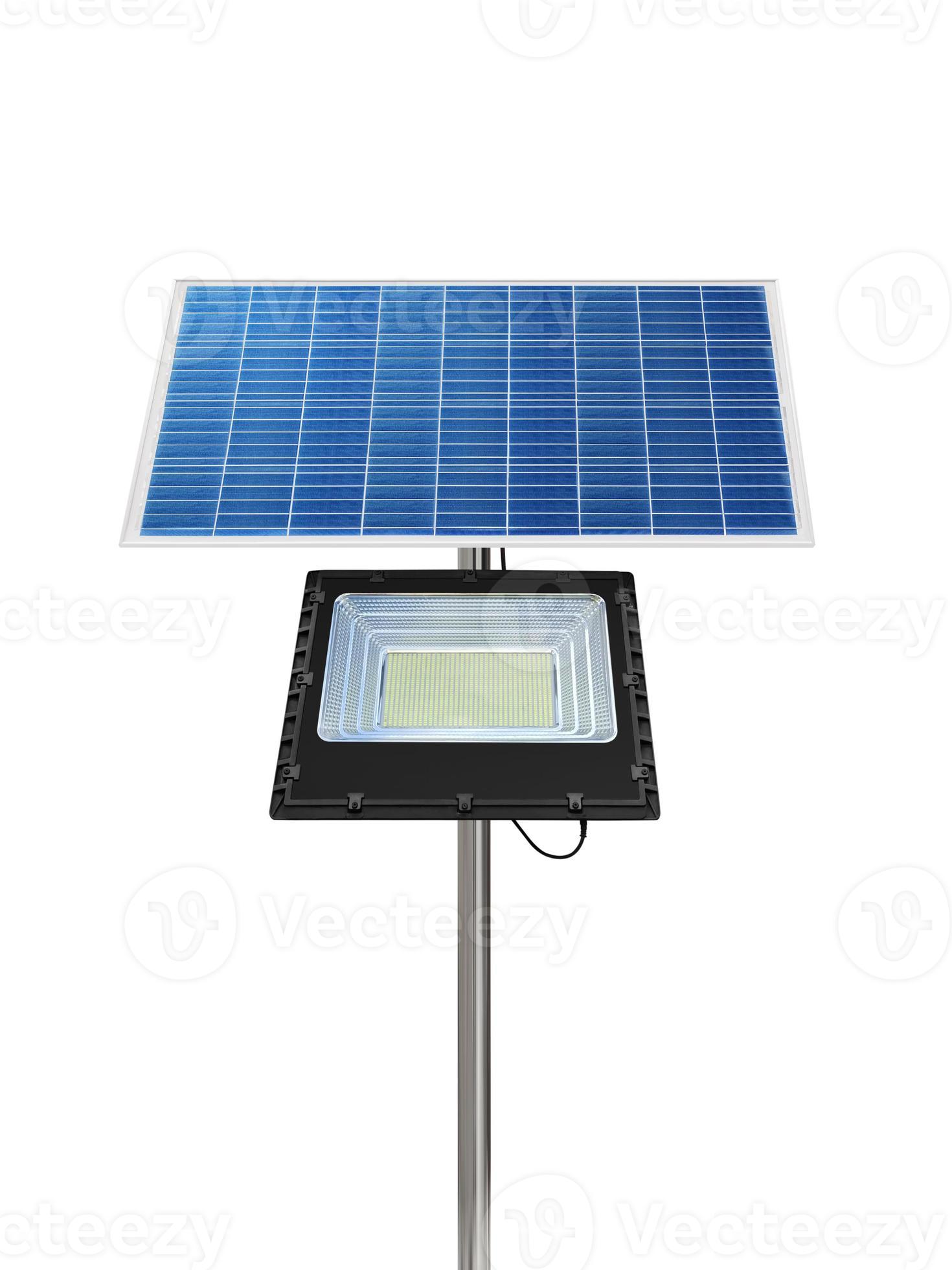 Solar cell spotlights use solar energy separately with a white floor