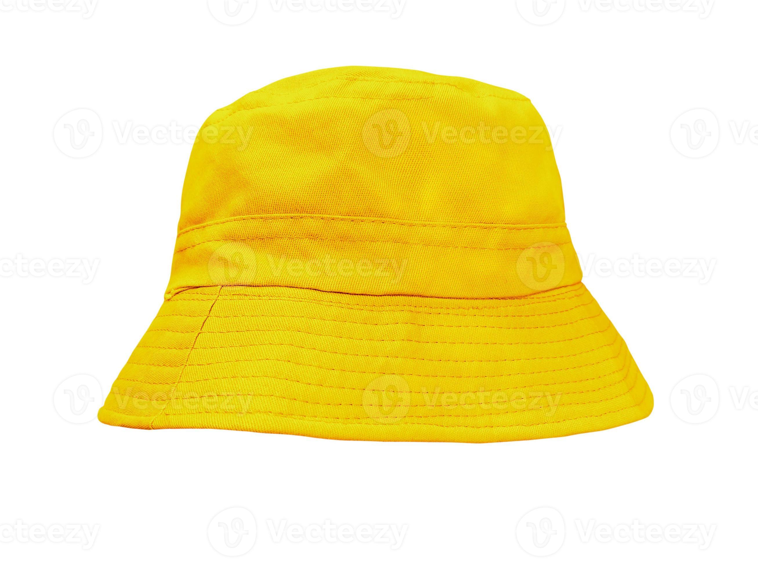 yellow bucket hat isolated on white 11830443 Stock Photo at Vecteezy