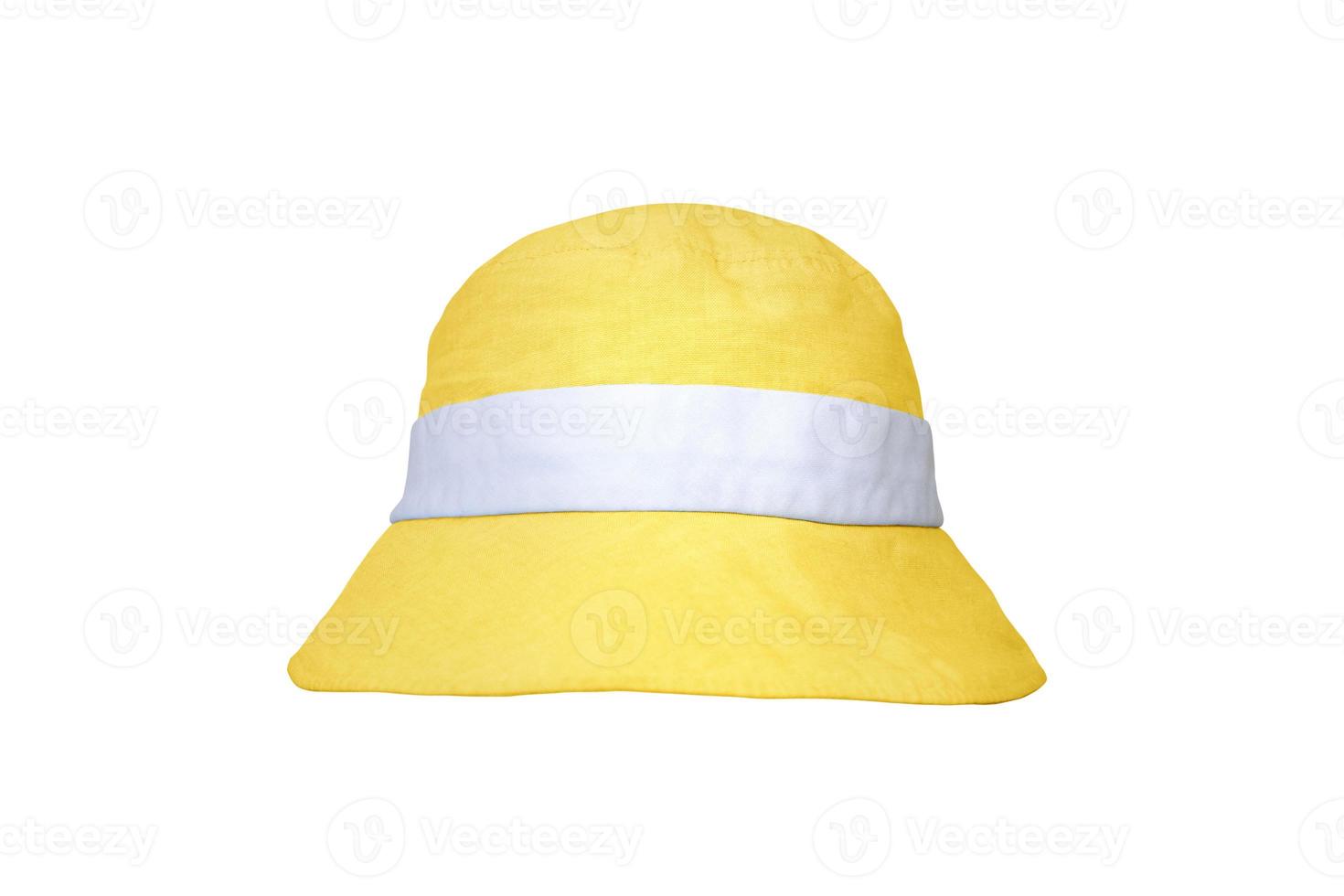 yellow bucket hat isolated on white 11830474 Stock Photo at Vecteezy