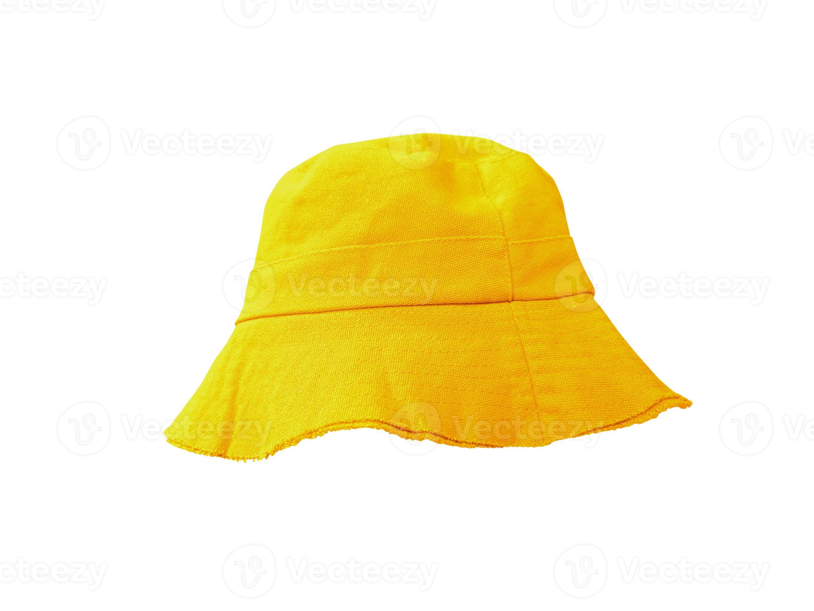 yellow bucket hat isolated on white 11830493 Stock Photo at Vecteezy