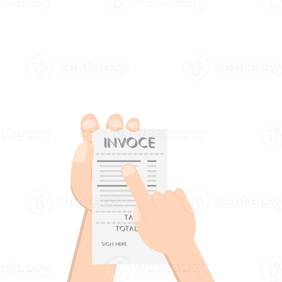 hand holding invoice billing invoice png