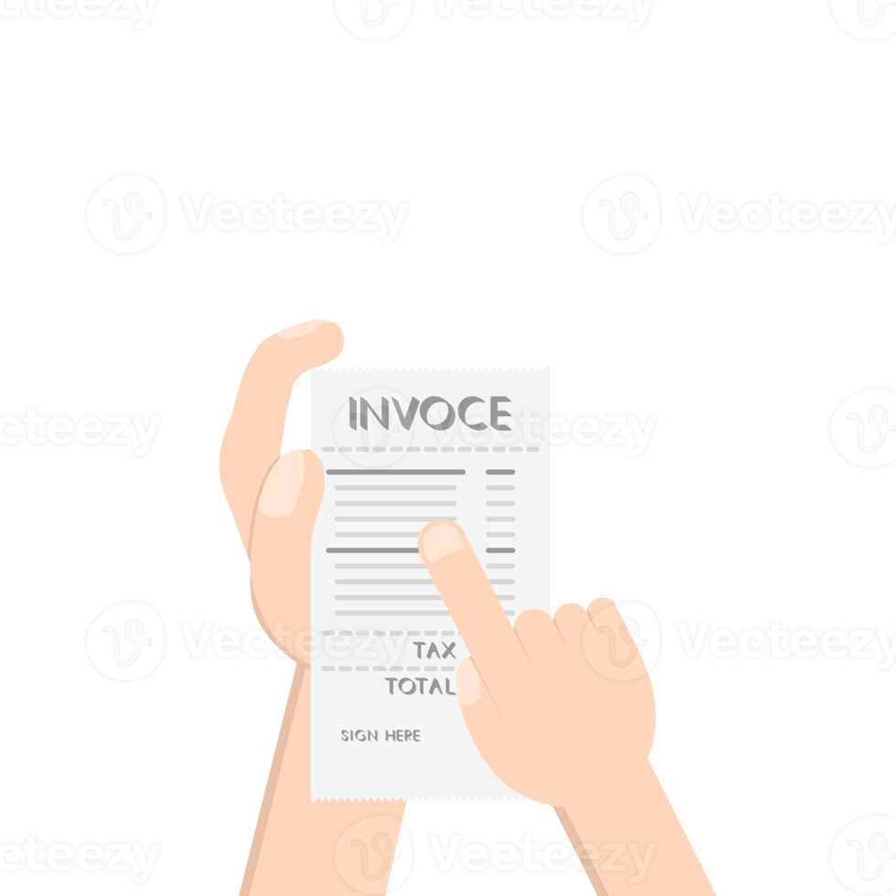 hand holding invoice billing invoice png