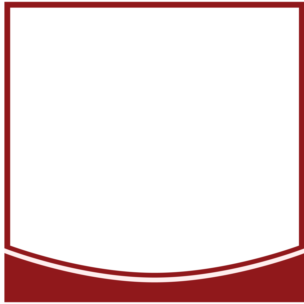 twibbon red and white frame basic shape png