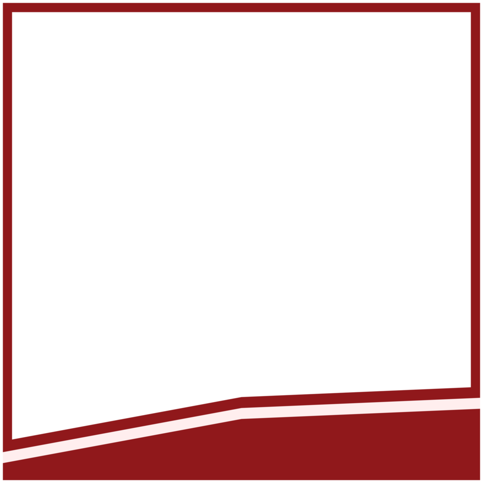 twibbon red and white frame basic shape png