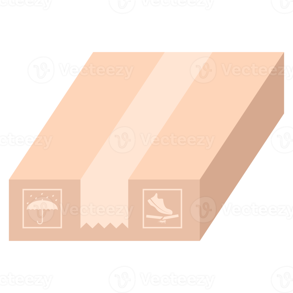 cardboard packaging box with fragile symbol boxing day png