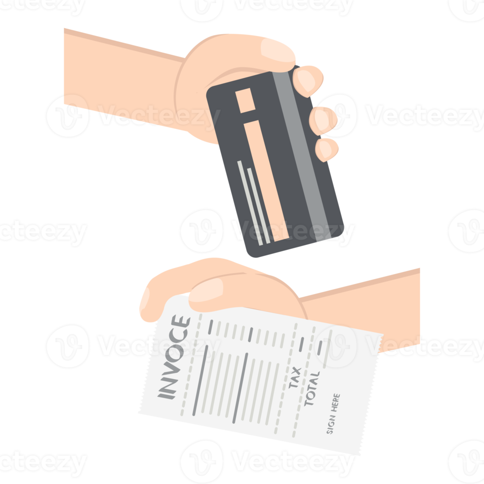hand innehav kreditera kort betala räkningen png