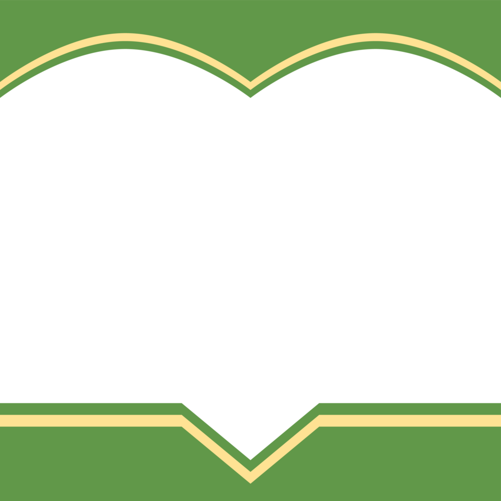 twibbon green and yellow frame basic shape png
