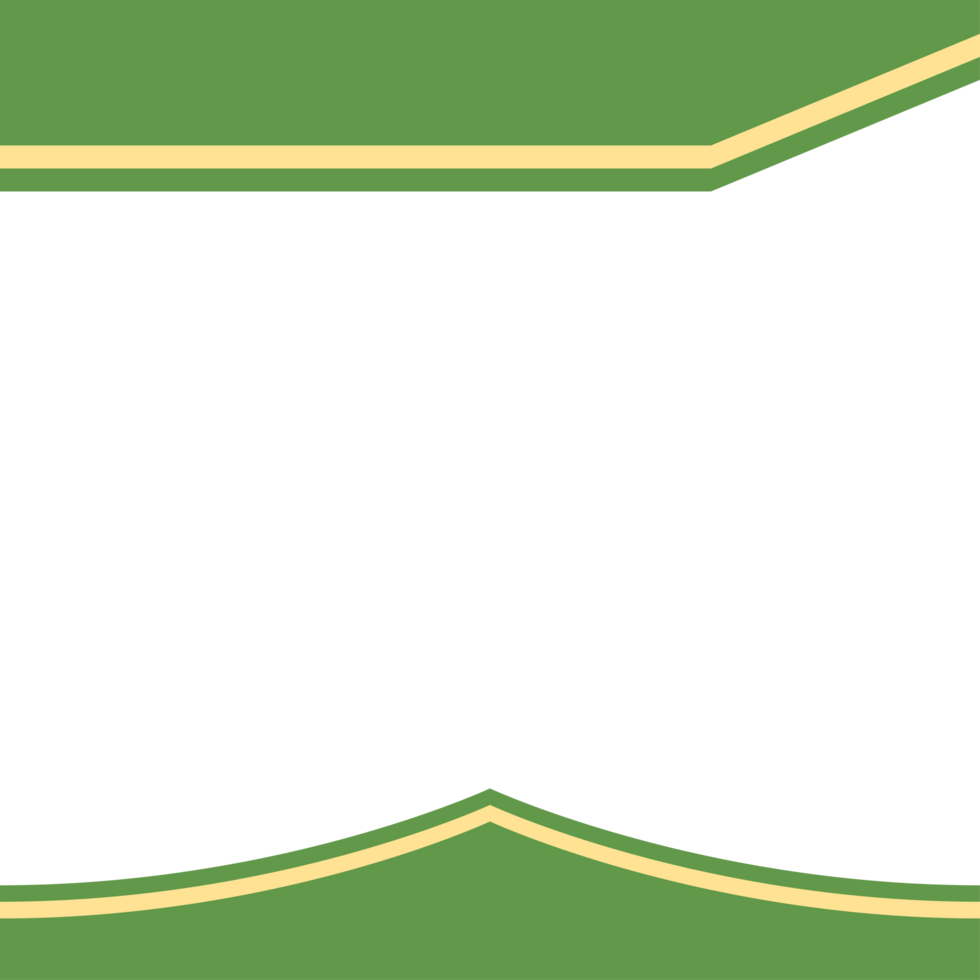 forma básica de marco verde y amarillo png