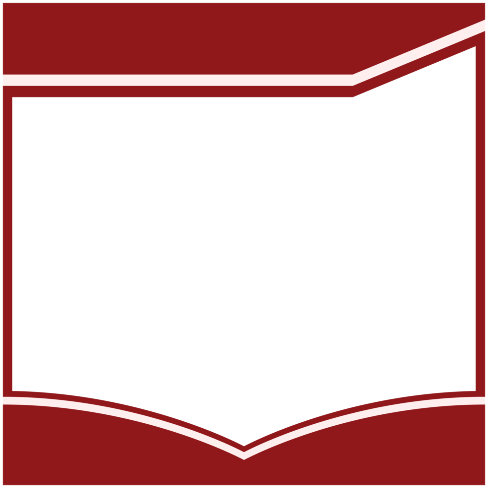 twibbon red and white frame basic shape png