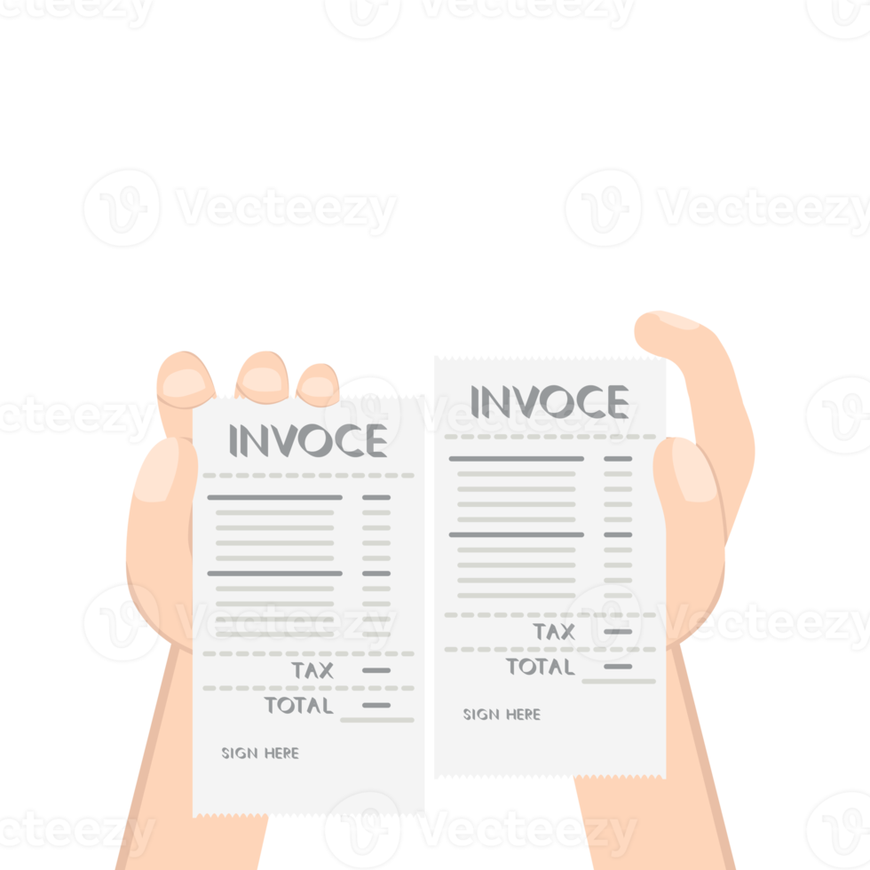 hand holding invoice billing invoice png