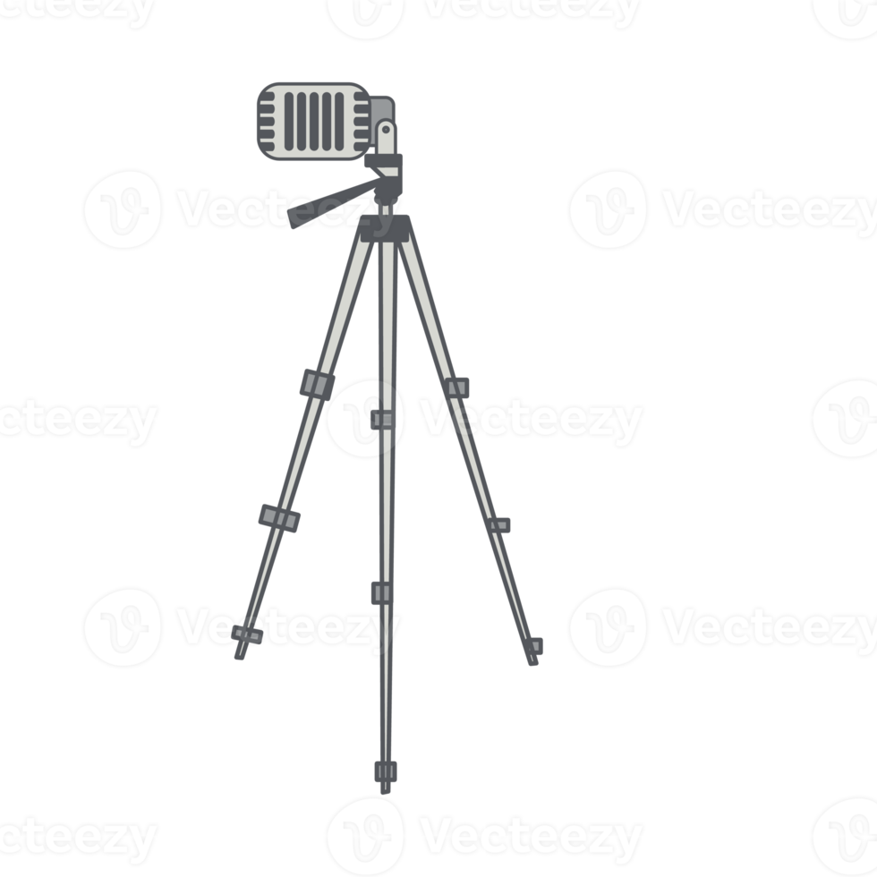 tripod using microphone podcast day setup png