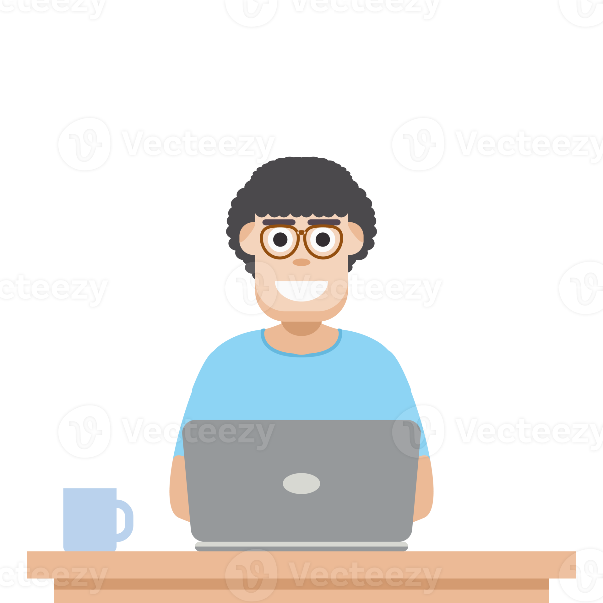 Man Using Laptop For Work From Home Wear T shirt 11831565 PNG man-using-laptop-for-work-from-home-wear-t-shirt-11831565-png
