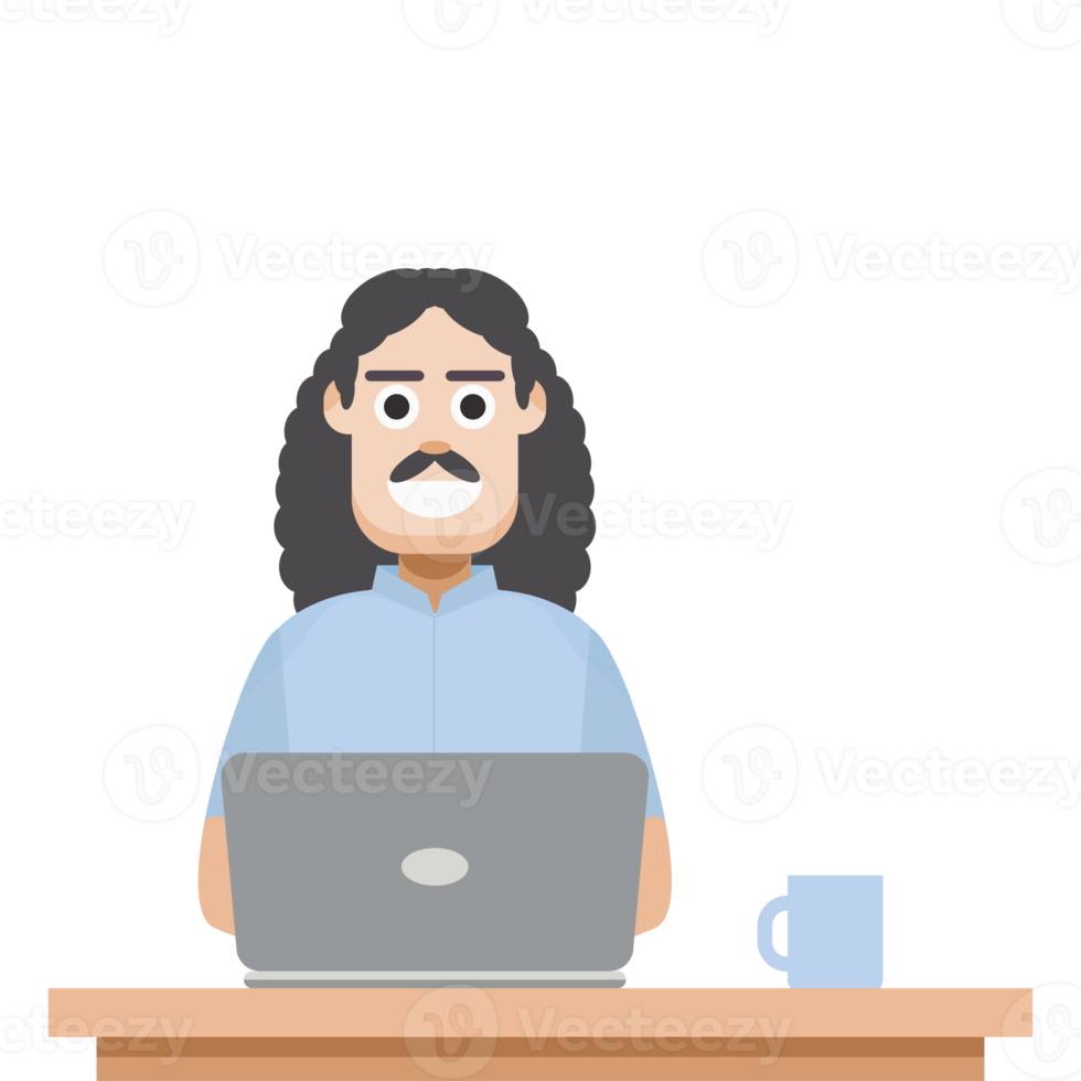 man playing laptop work from home png