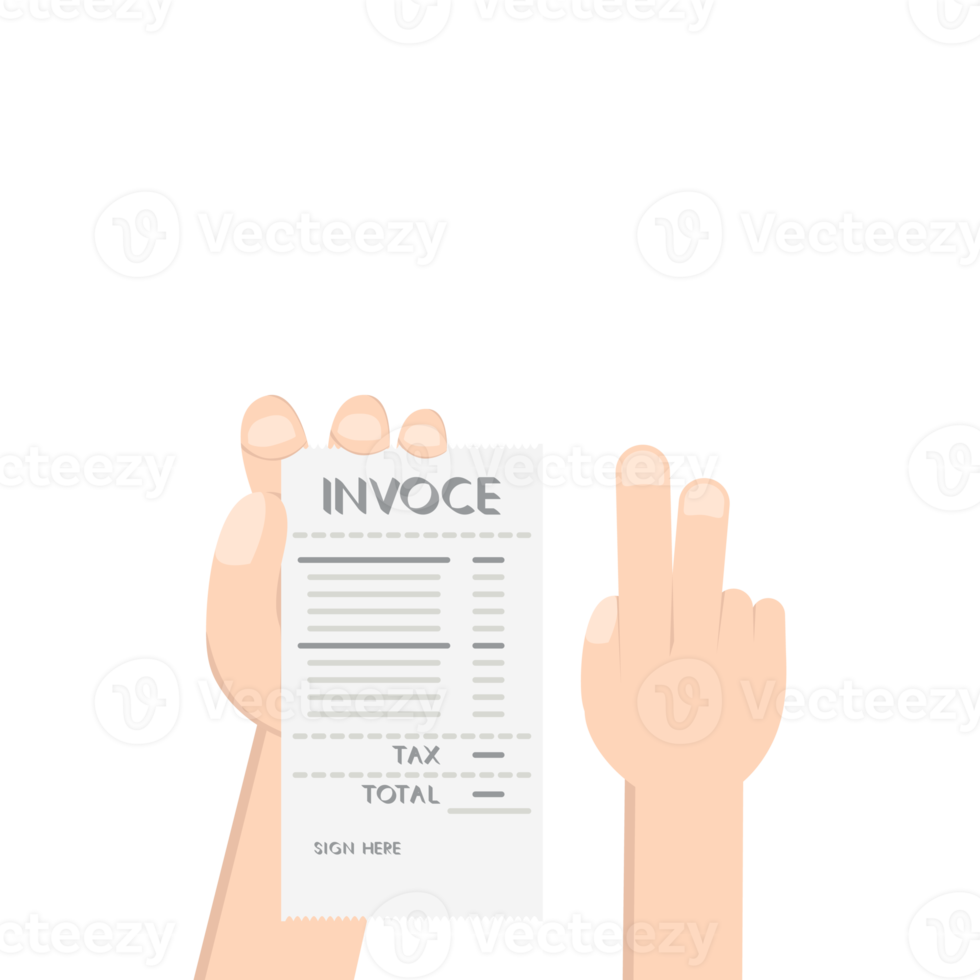 hand holding invoice billing invoice png