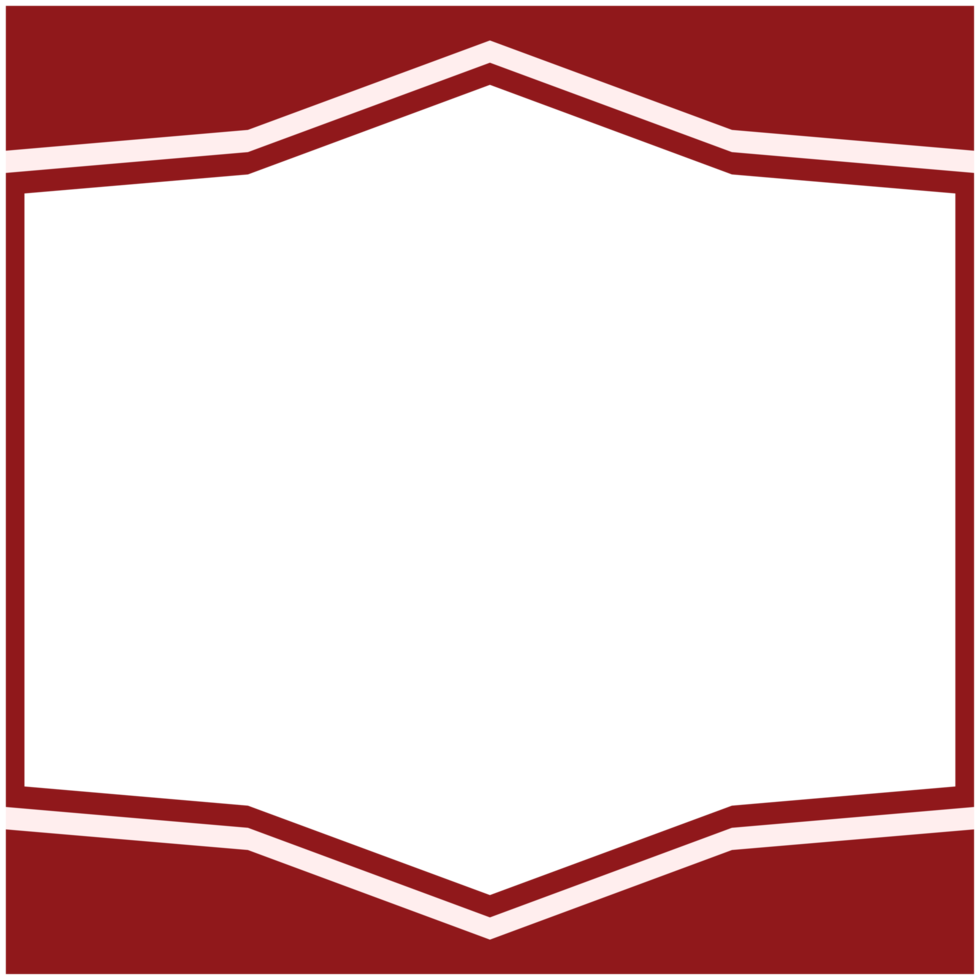 twibbon red and white frame basic shape png
