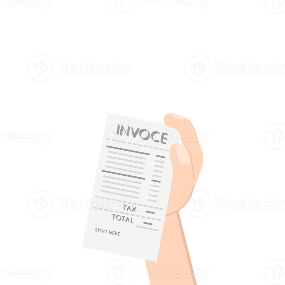 hand holding invoice billing invoice png