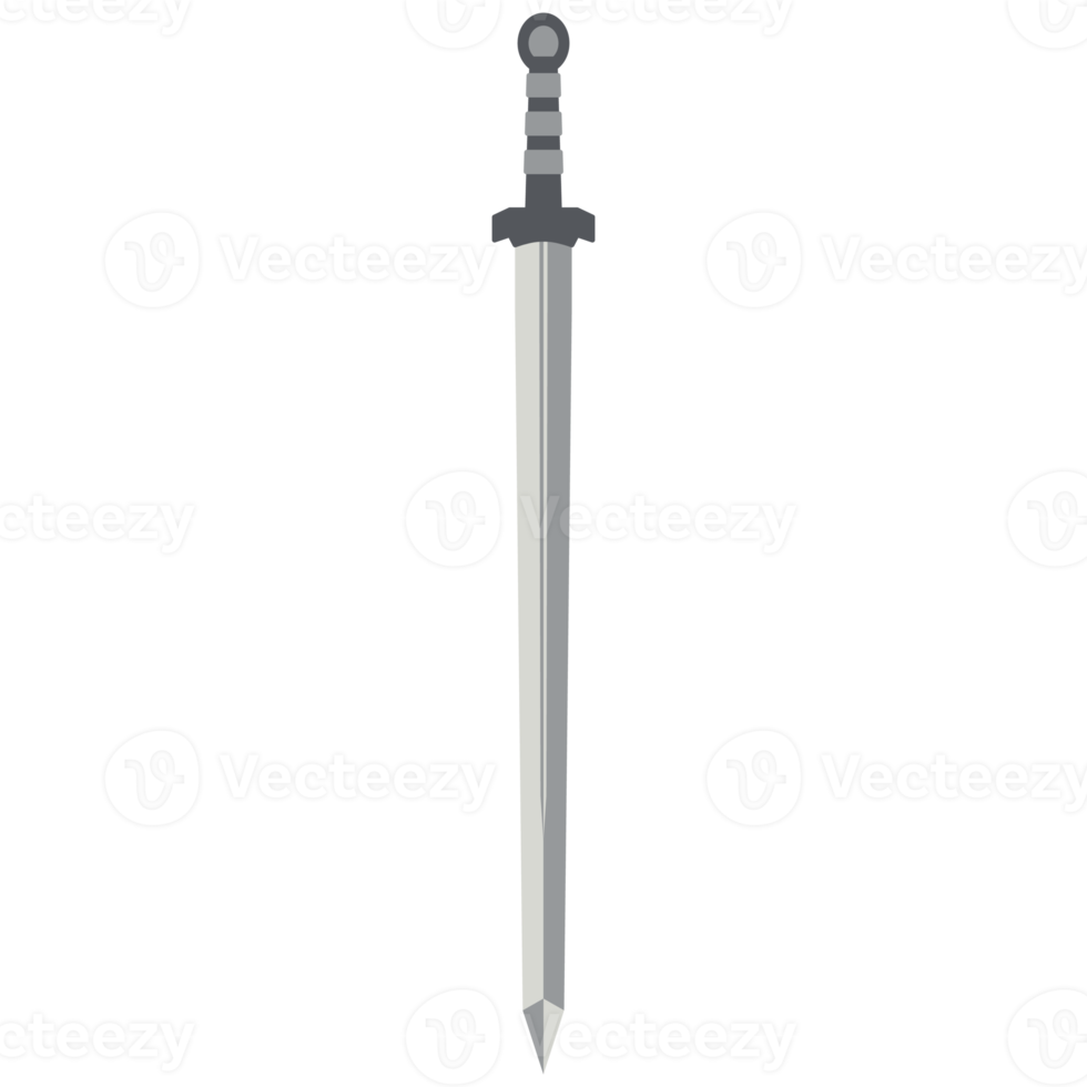 sword one handed two side sharp long swords knight weapon png