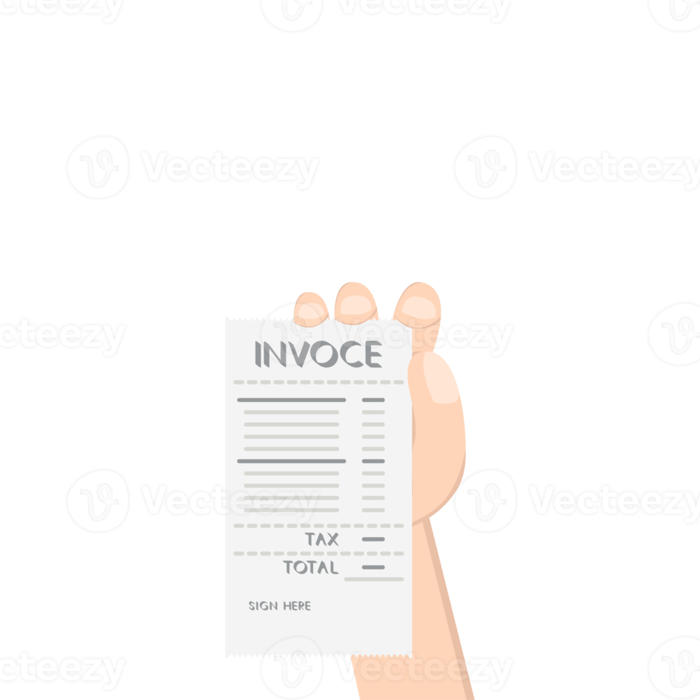 hand holding invoice billing invoice png