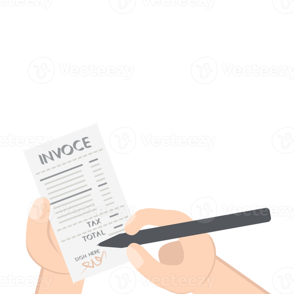 hand holding invoice billing invoice png