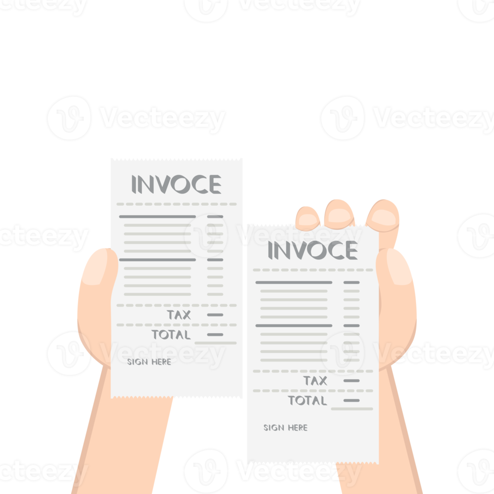 hand holding invoice billing invoice png