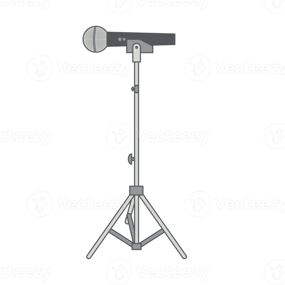 trípode con micrófono configuración del día del podcast png