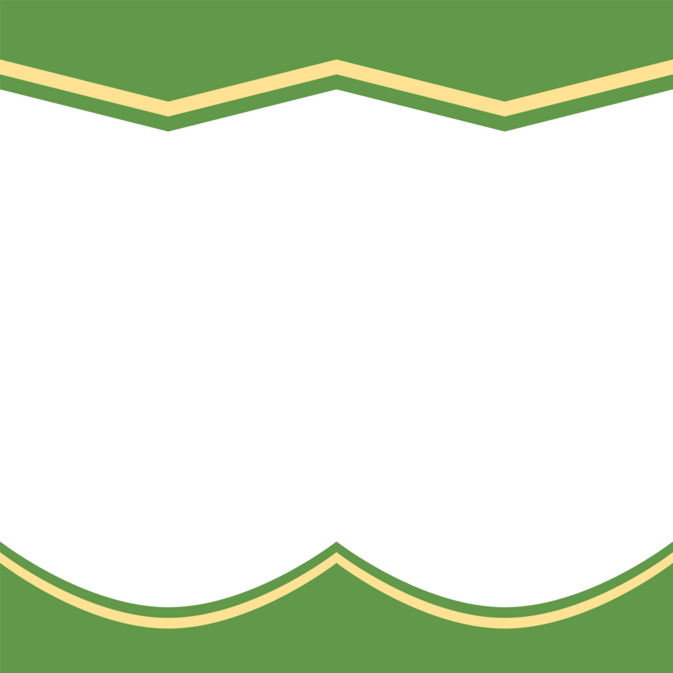 forme de base du cadre vert et jaune twibbon png