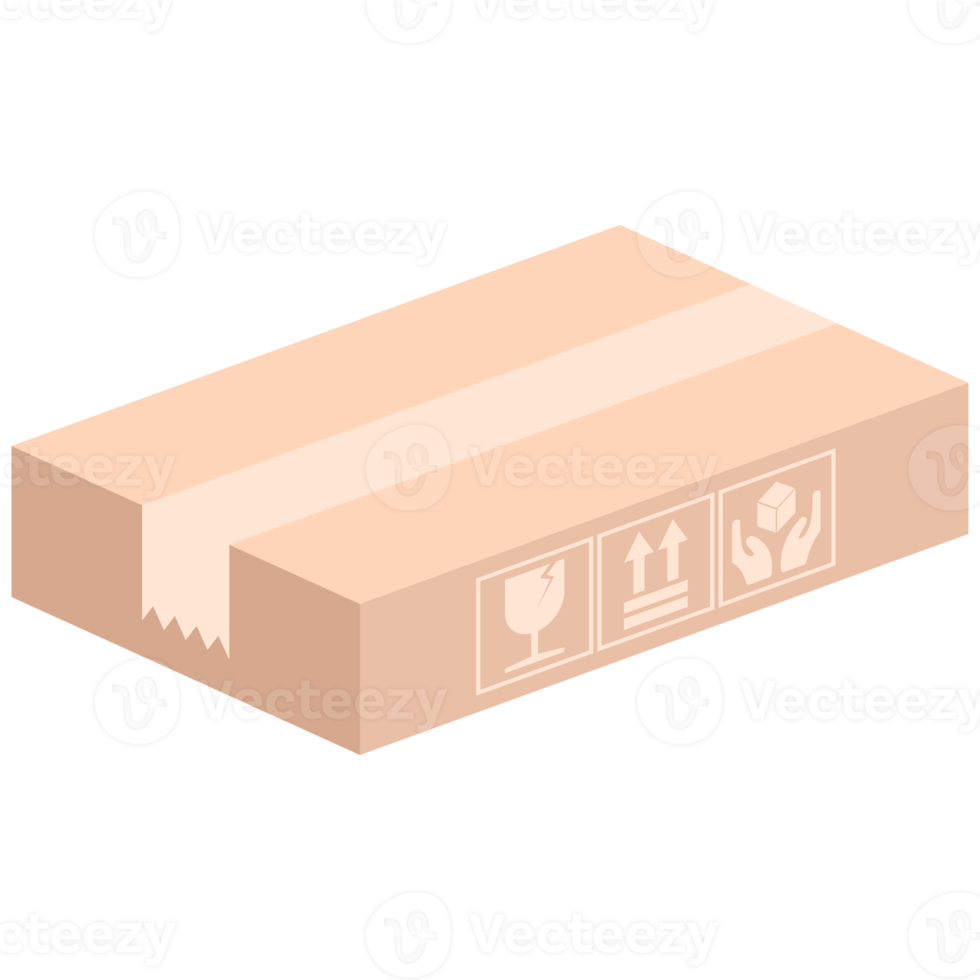 cardboard packaging box with fragile symbol boxing day png