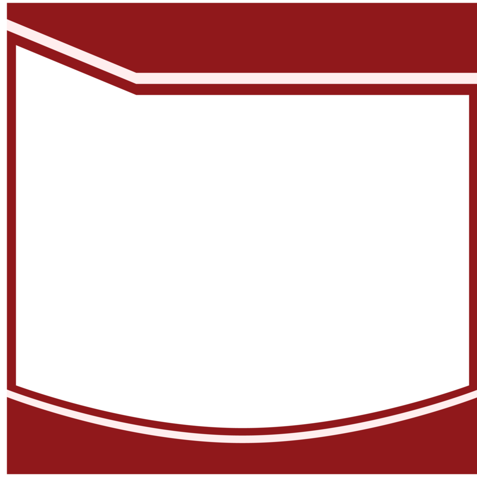 twibbon red and white frame basic shape png