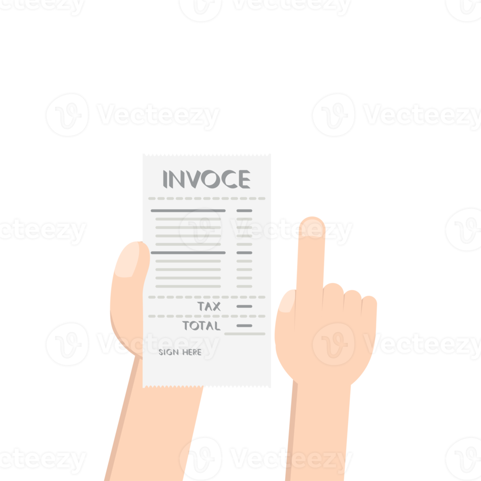 hand holding invoice billing invoice png