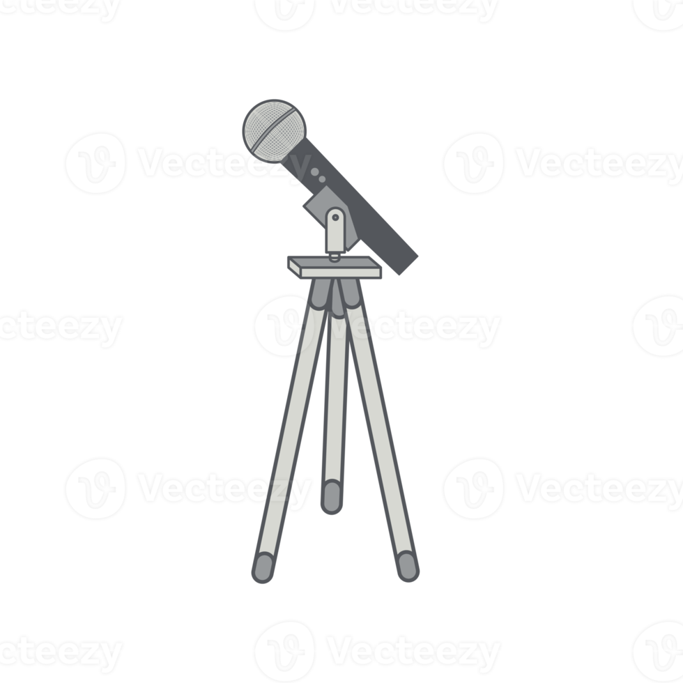 tripod using microphone podcast day setup png