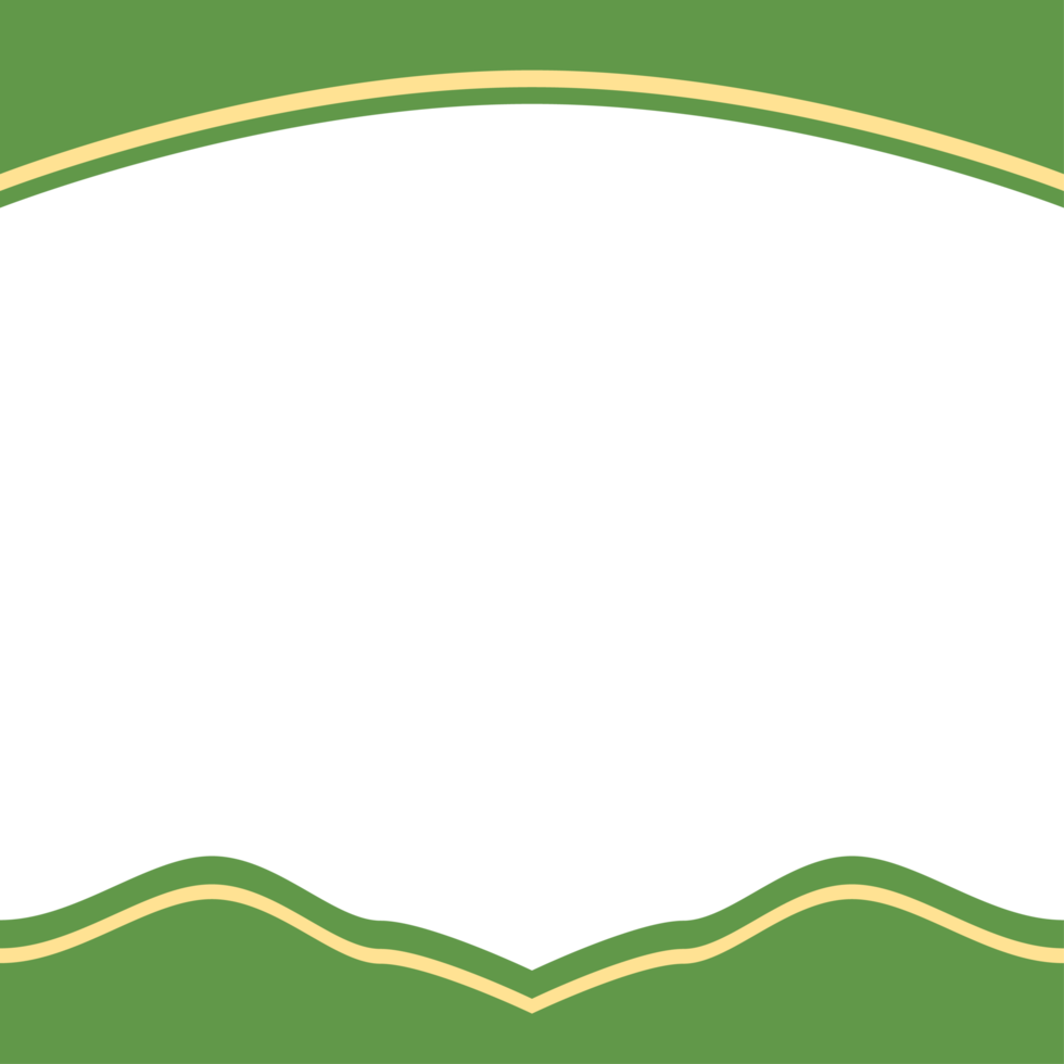 twibbon green and yellow frame basic shape png