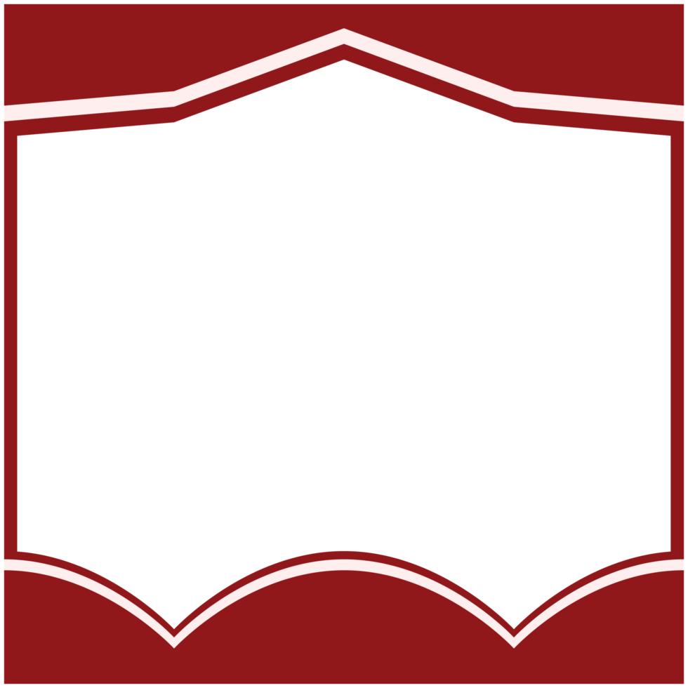 twibbon red and white frame basic shape png