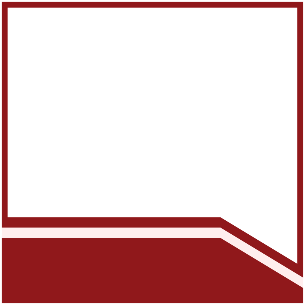 twibbon red and white frame basic shape png