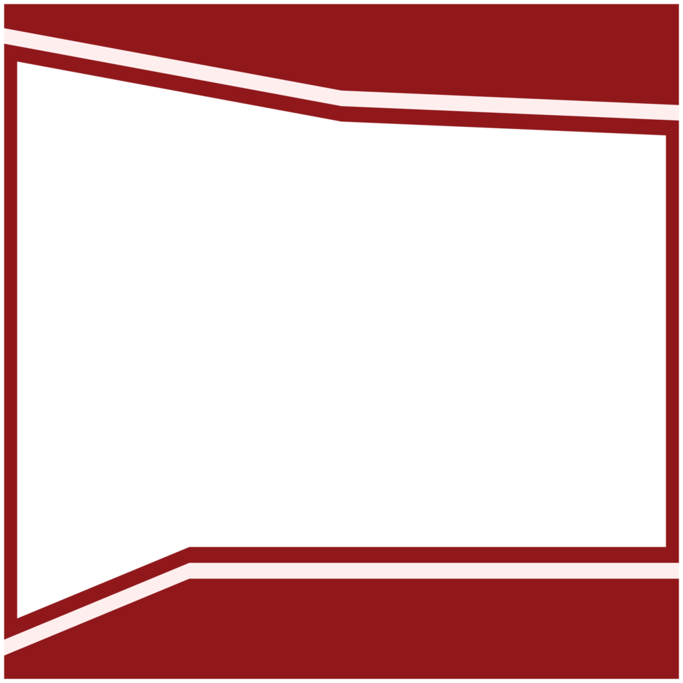 twibbon red and white frame basic shape png