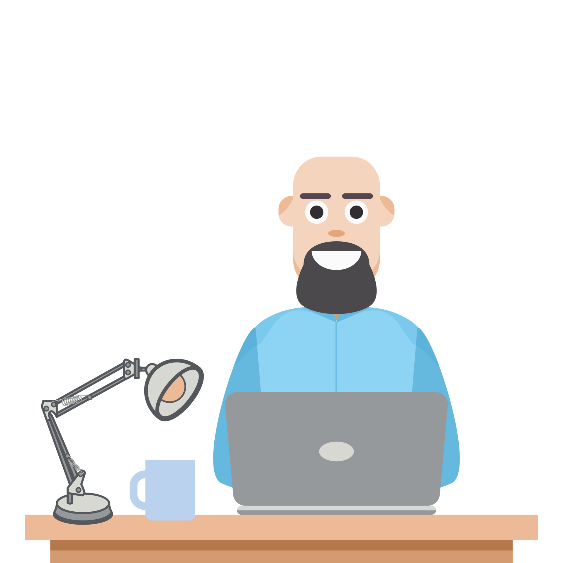 man playing laptop work from home 11832580 PNG