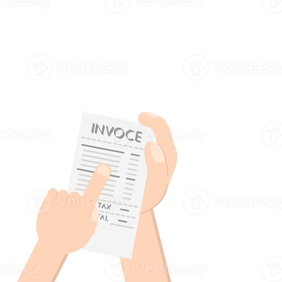 hand holding invoice billing invoice png