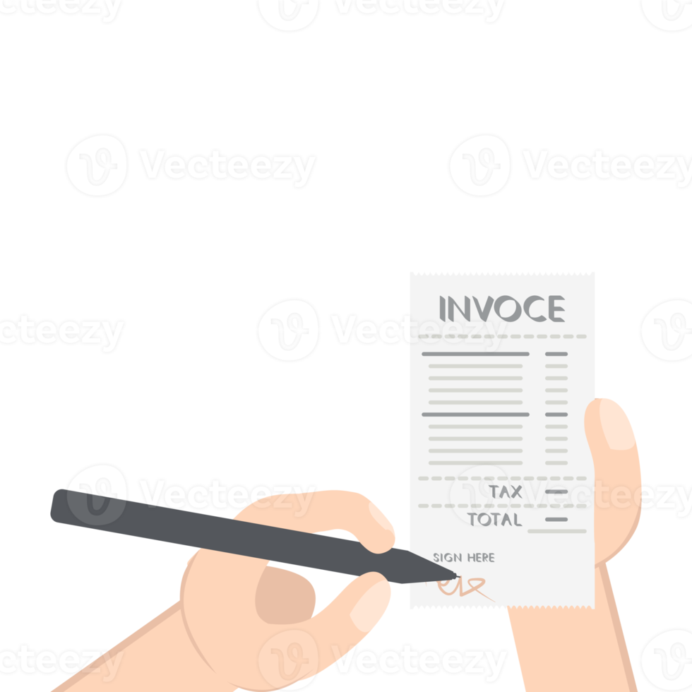 hand holding invoice billing invoice png