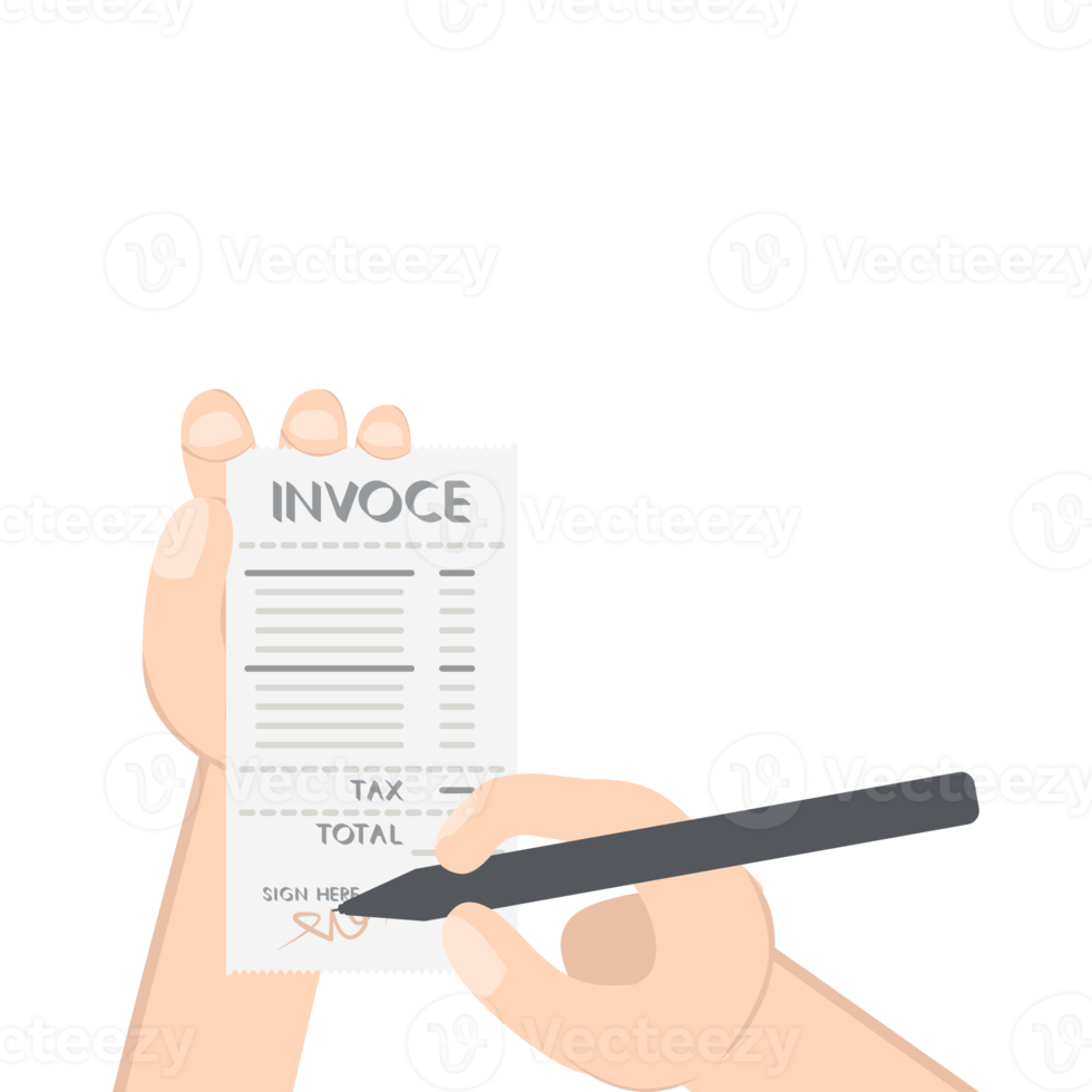 hand holding invoice billing invoice png