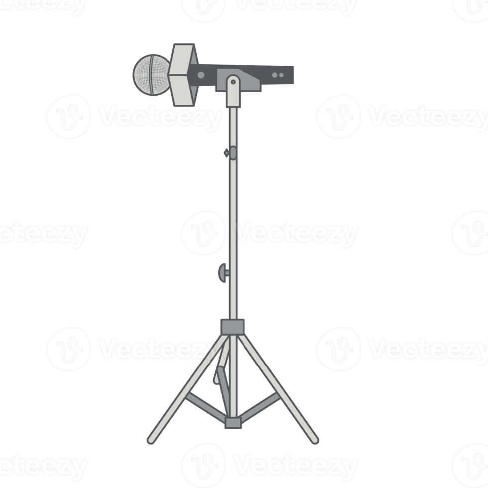 tripod using microphone podcast day setup png