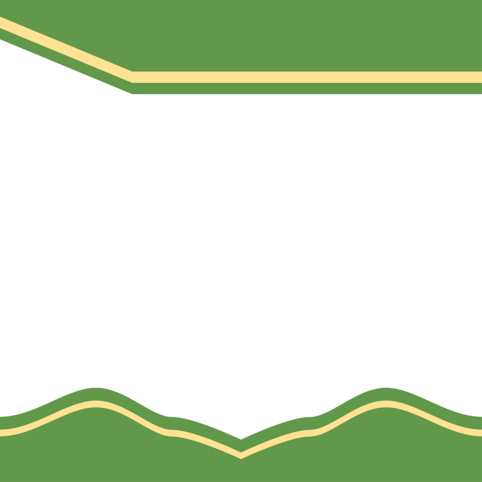 twibbon green and yellow frame basic shape png