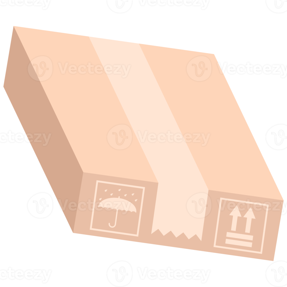 cardboard packaging box with fragile symbol boxing day png